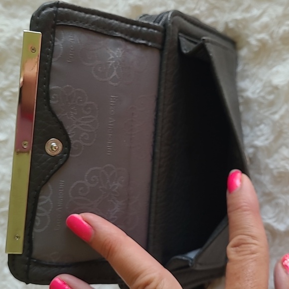 Enzo Angiolini dark gray wallet. Has change pocket & 6 card pockets inside. - Picture 4 of 16